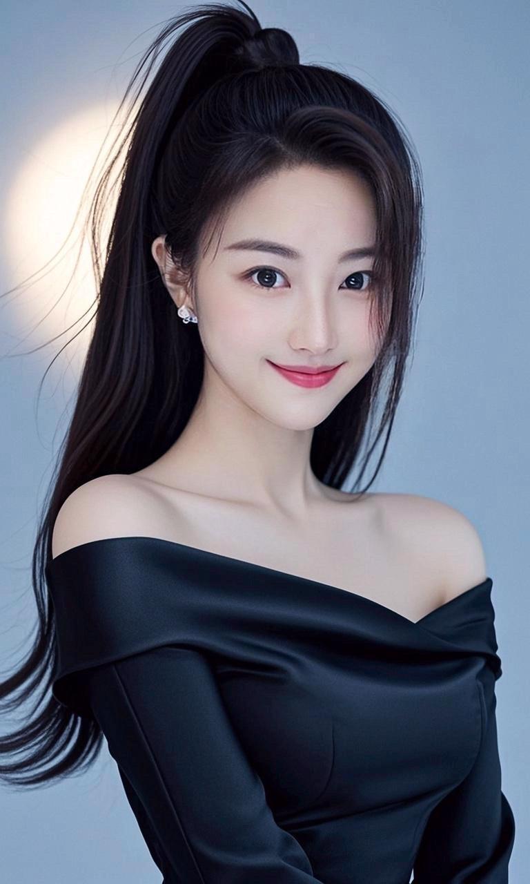 ai写真馆动图大赛 ai马尾佳人