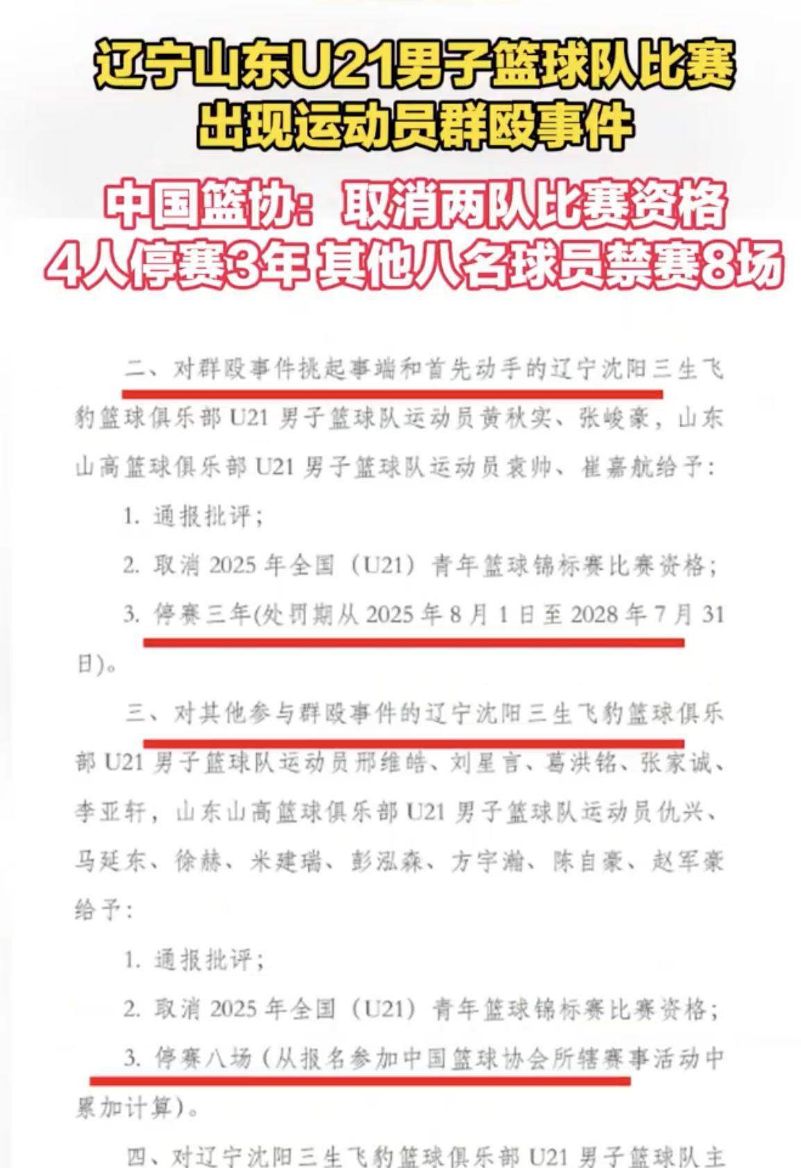 四个禁赛三年的，我只知道一个张竣豪。这个张竣豪已经在辽宁一队打上球了，应该是两