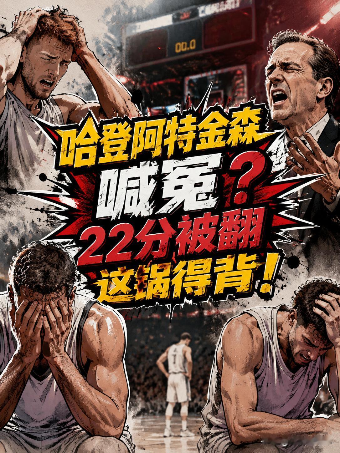 哈登阿特金森比窦娥还冤？东决G1客场领先22分被逆转，这口锅真能甩干净？在这里球