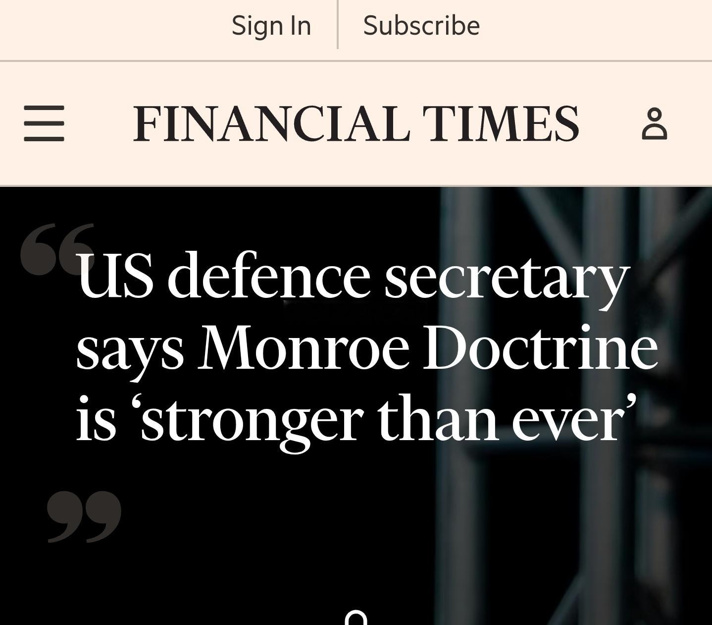 美国重返亚洲战略出现重大转向据FT报道，美国国防部长赫格塞斯誓言要“恢复美国在西