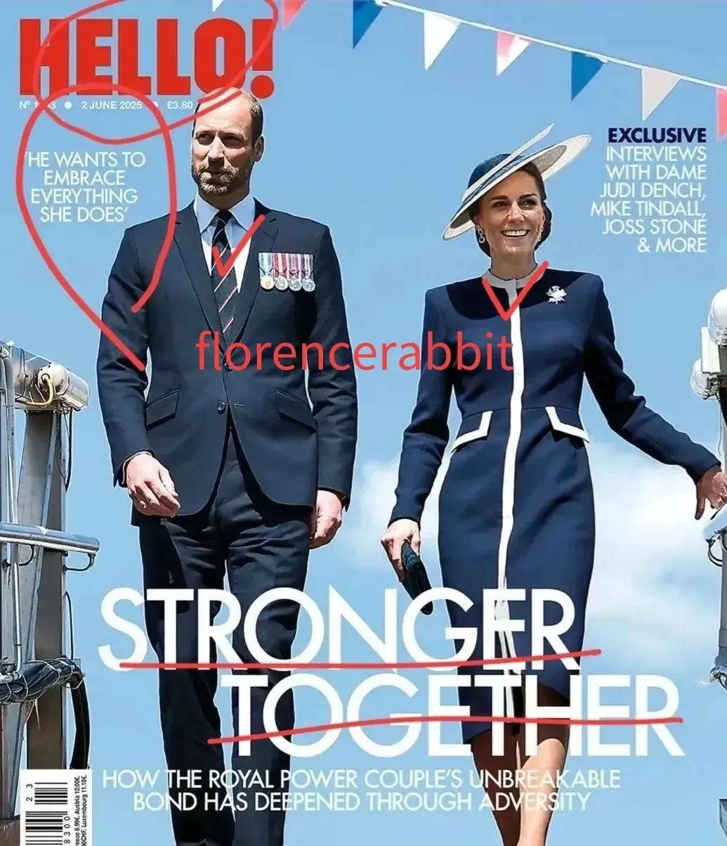 威廉王子与凯特王妃一起登上了六月份英国和加拿大的《你好》杂志，以及美国的《人物》