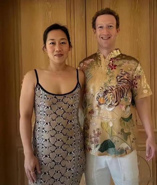 扎克伯格和他的妻子。外国人和我们的审美就是不一样。