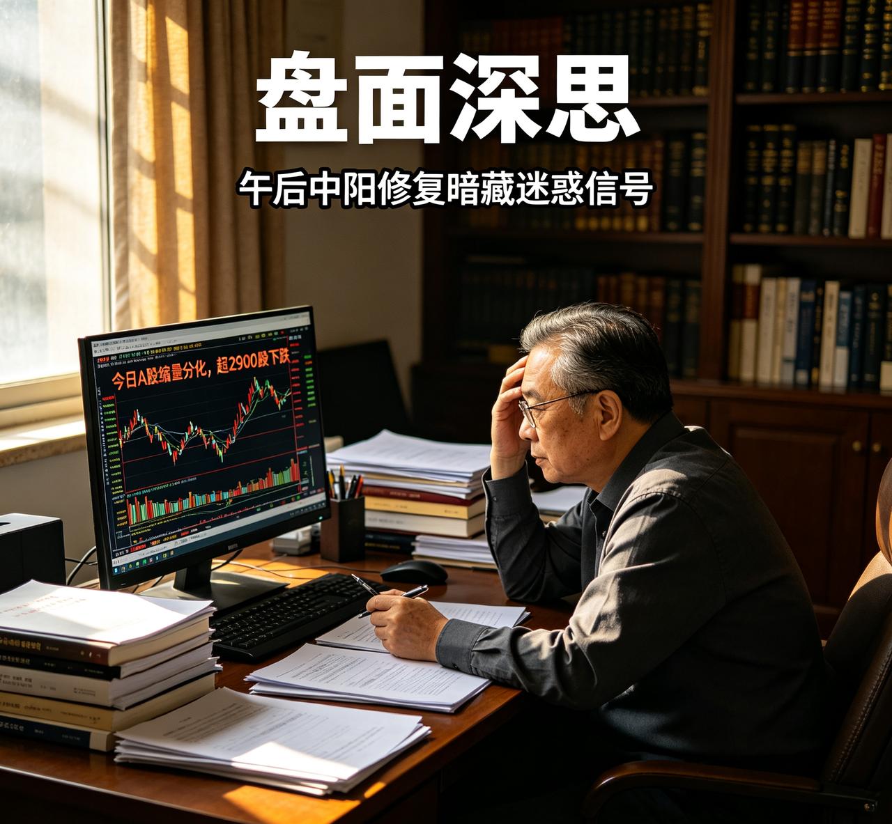 盘面深思｜今天A股缩量分化超2900股下跌，午后中阳修复暗藏迷惑信号理财有