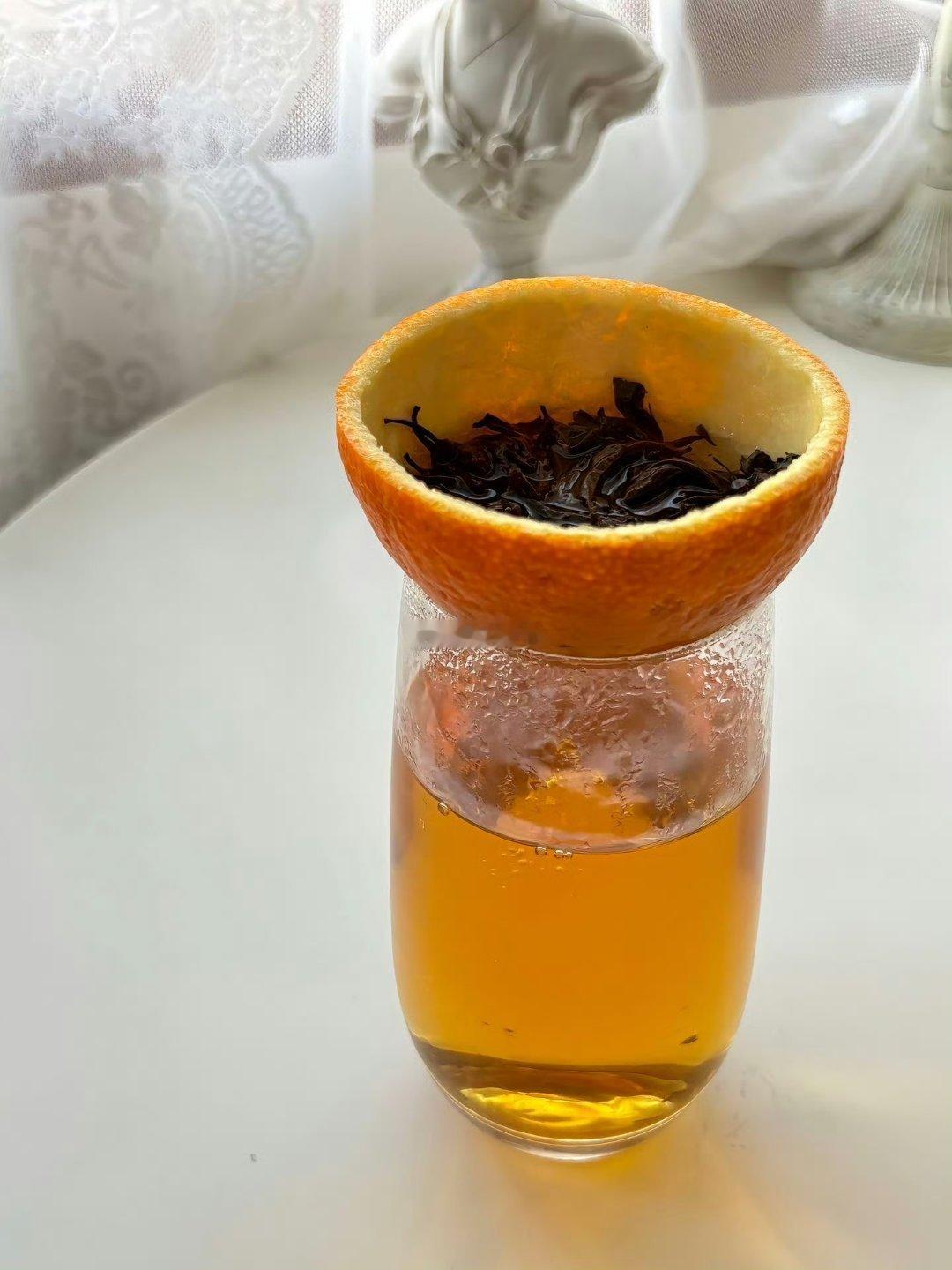 网友说，这样喝茶自带天然柑橘香。