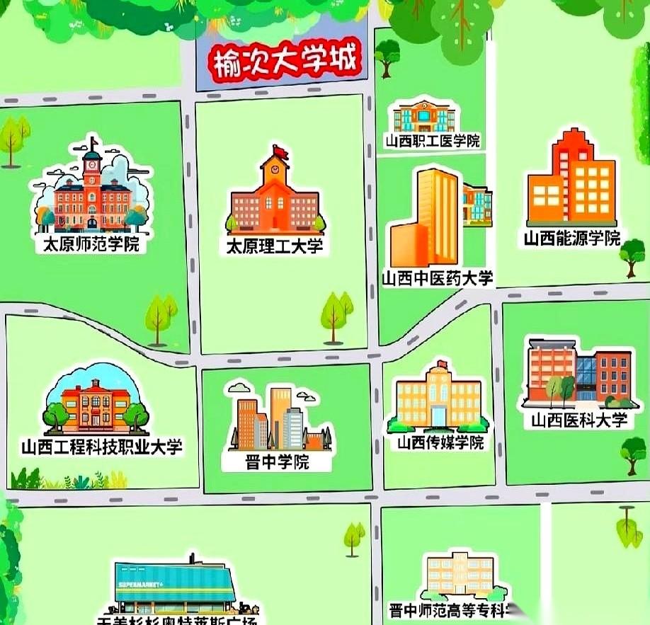 榆次大学城围着十几所高校的34万师生，本地的田森汇却倒闭关门了，60亿的汇通大厦
