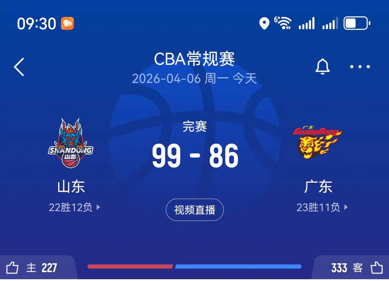CBA山东高速主场战胜广东东阳光一扫上一场大败30分的阴霾！本场的胜利其实是在广