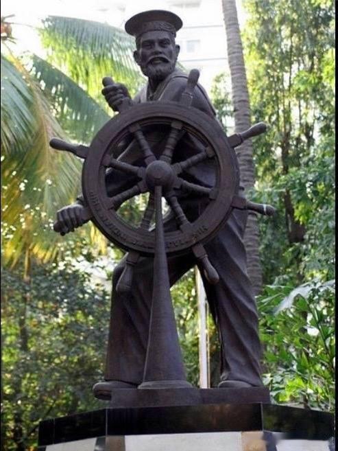 在孟买的1946年2月印度水兵起义纪念碑。1946年2月18日，孟买海军基地HM