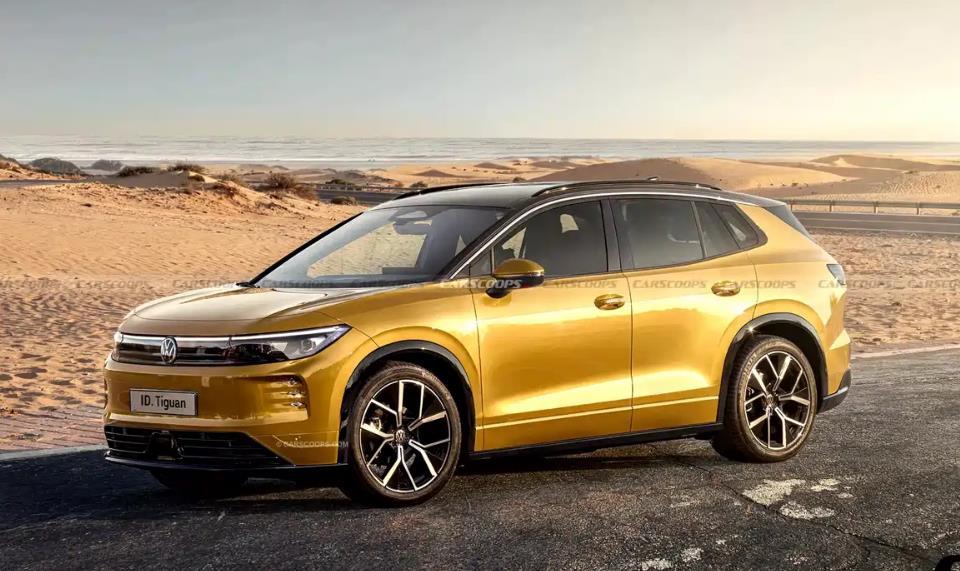 近日海外媒体绘制新款ID.4假想图，新车或将在MEB+平台生产、更名为ID.Ti