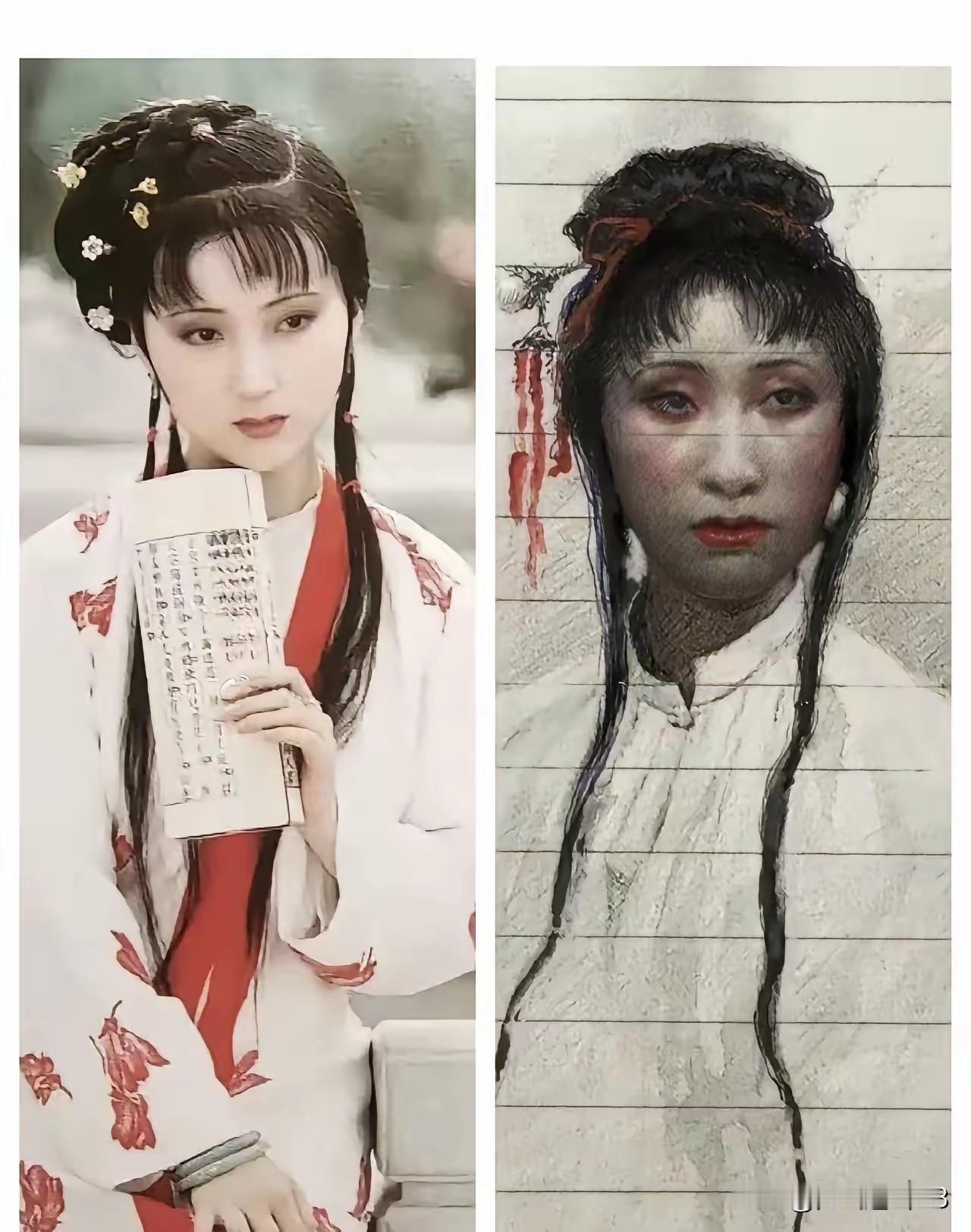 右边是邻居女儿花了一万多报的绘画班，画出来的作品。是不是有几分象。