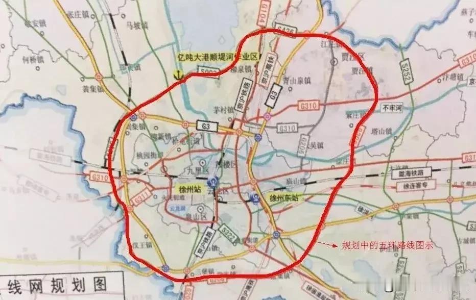 徐州“五环”已经基本形成合围，一座普通地级市竟然建成了五环路!徐州五环路里程超过