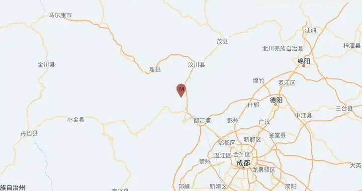 四川汶川县发生地震