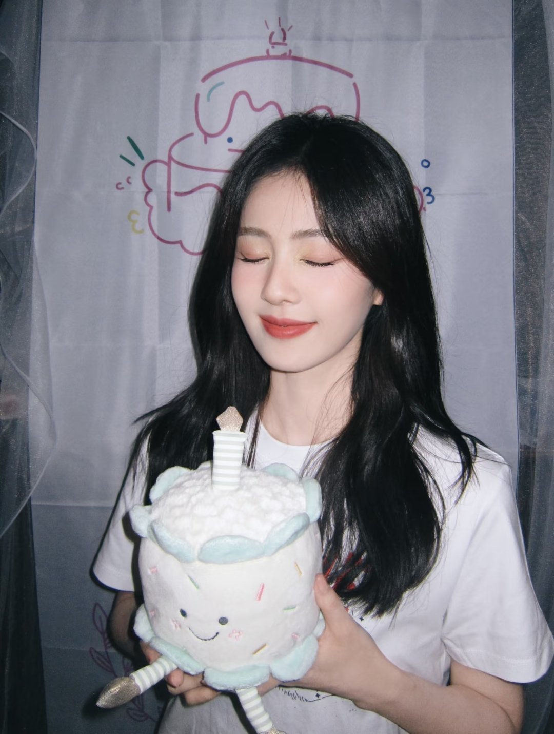 白鹿生日的一些图片～