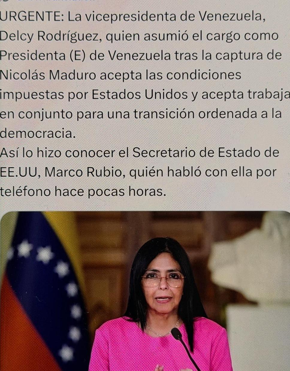 总觉得哪不对，感觉马杜罗好像被出卖了？通话就发生在马杜罗被老美带走后，副总统罗