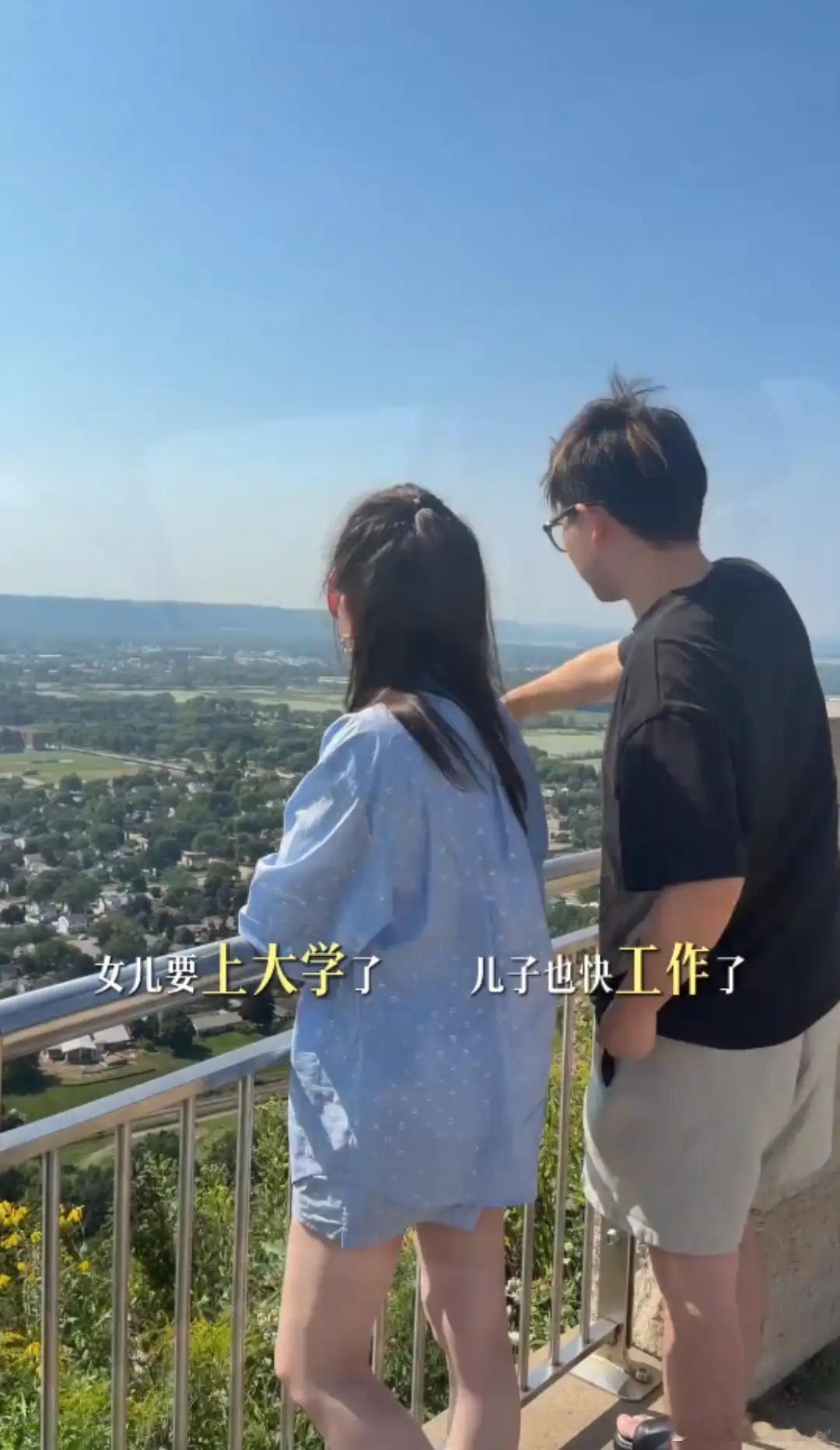 48岁张棪琰带儿女自驾游，18天横穿17个城市，两个孩子个高又好看