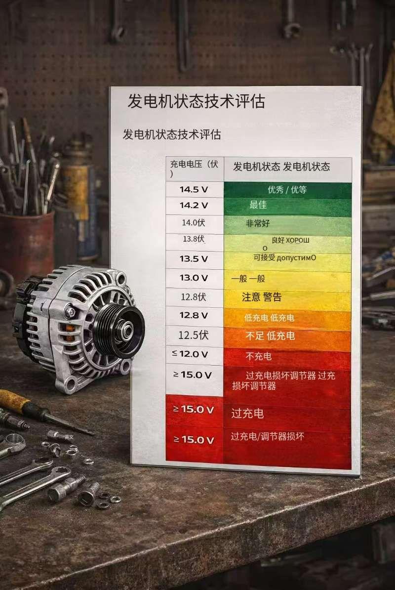 发电机快坏了，你可能还没发现！90%的司机都带着不正常的充电电压在开车，直到早上