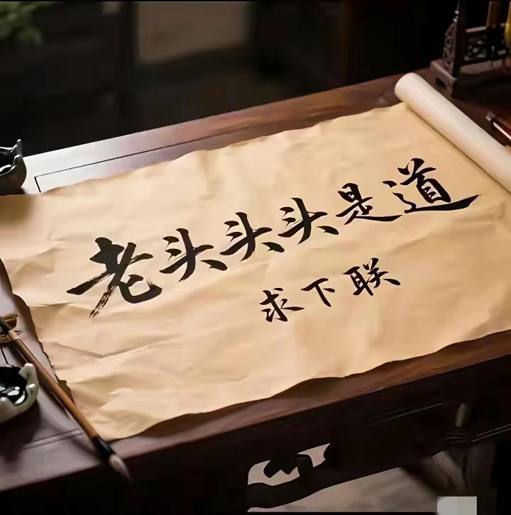 上联：老头头头是道，下联咋对？烦劳各路大神落笔。