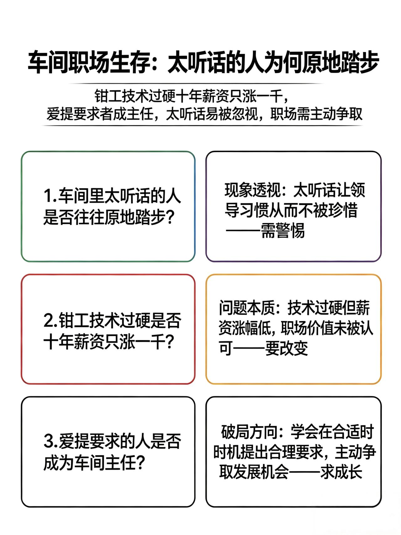 车间里那个"太听话"的人，后来都怎样了？你有没有发现车间里有一种人，从不迟到