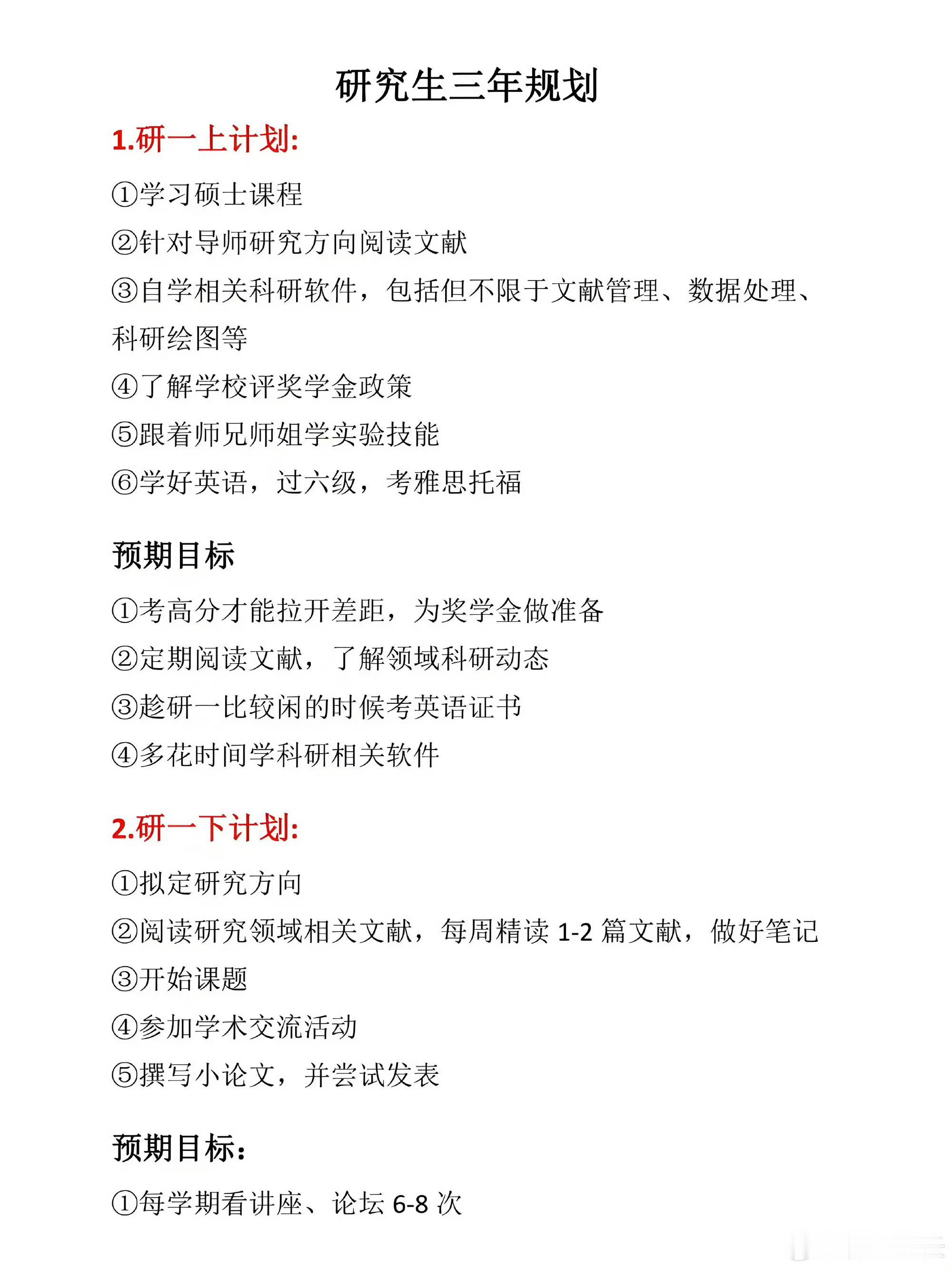 这才是研究生三年努力的规划读研之后不知道怎么安排自己的研究生阶段的进修，可以来看