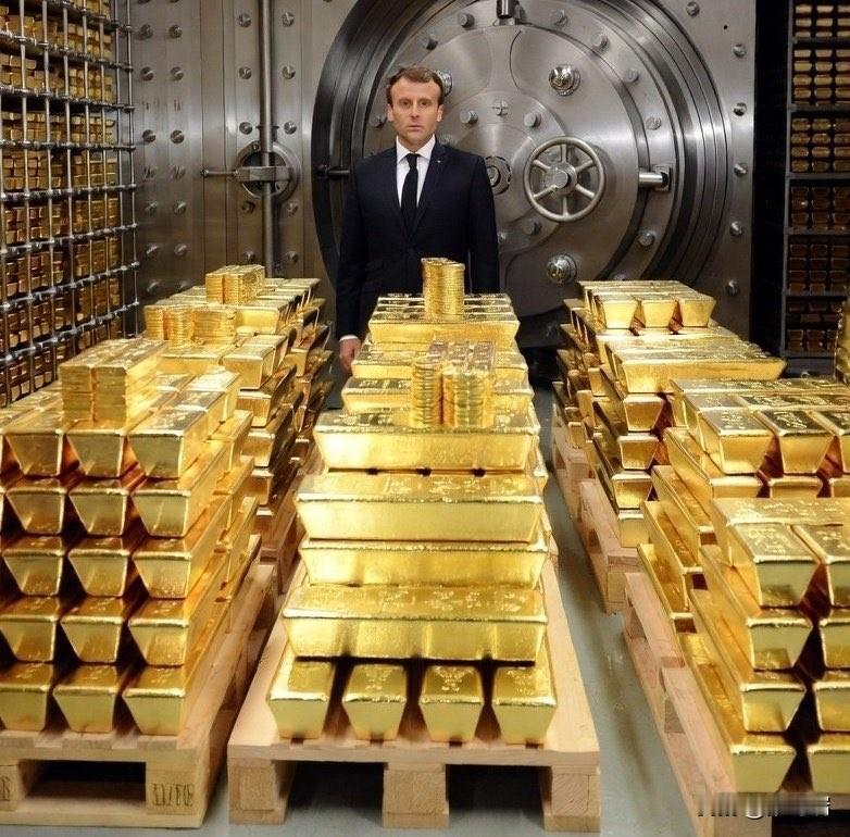 法国在其境内没有金矿，但拥有世界第四大黄金储量，共计约2437吨。法国强迫其