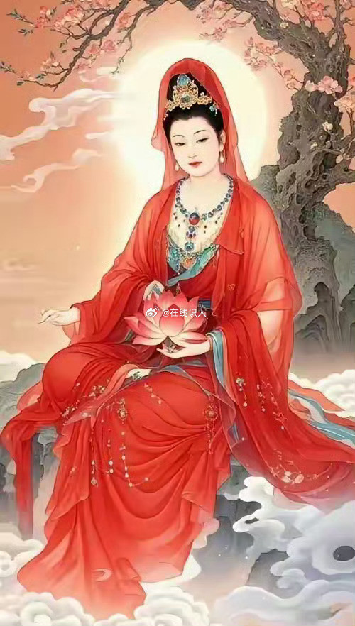 碰见观音菩萨不要划走，菩萨护你全家：一世平安，万事顺意。遇到观音像，一定要停下脚