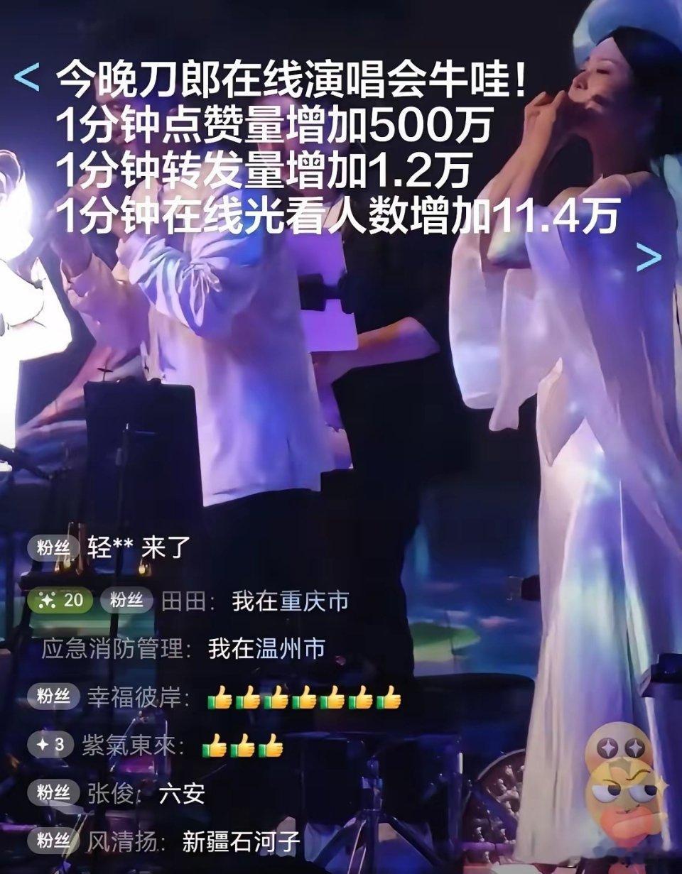 刀郎这次线上演唱会，简直是在内娱丢下了一颗深水炸弹，数据出来的时候，我眼珠子都要