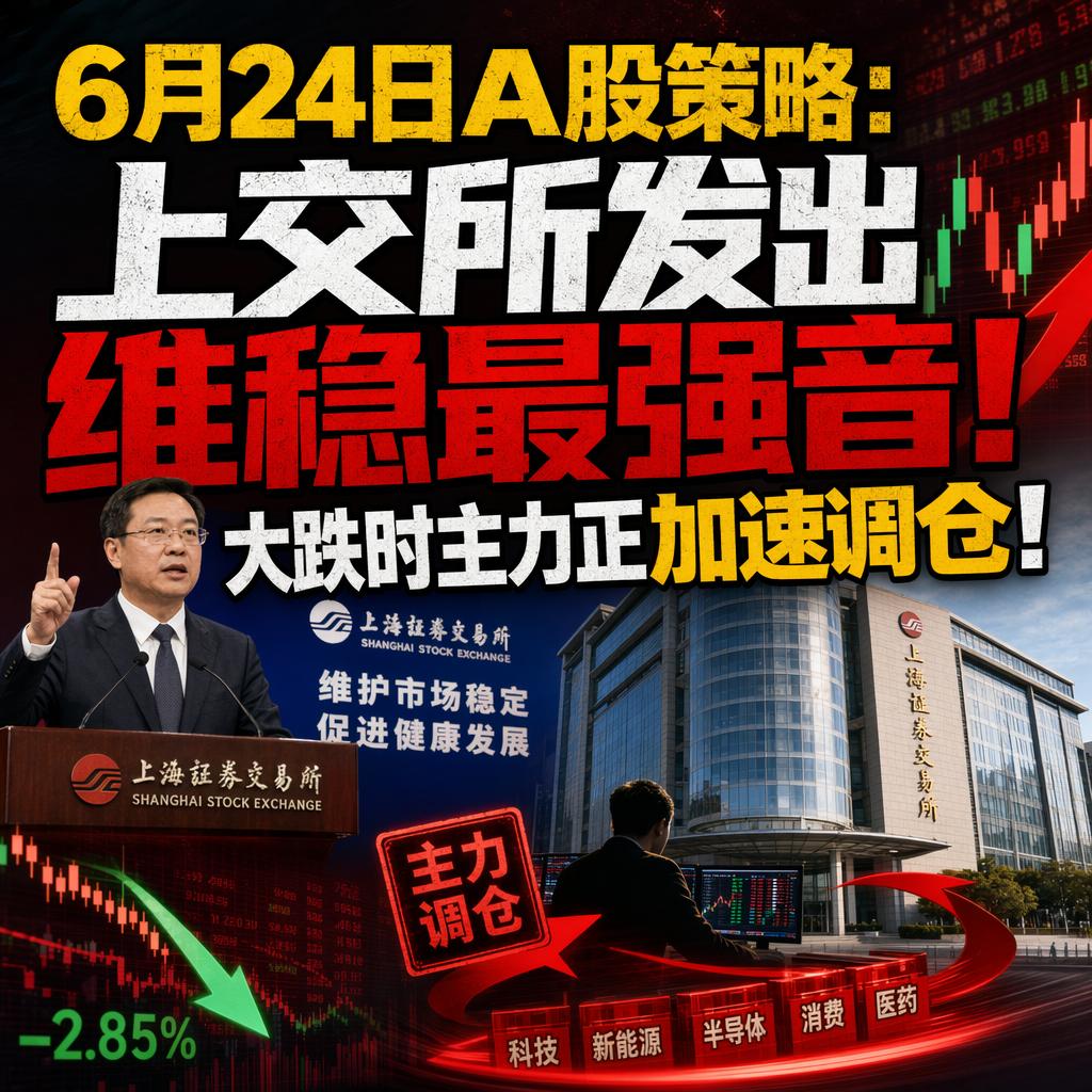 上交所发出维稳最强音了！就在大跌当天，主力却在悄悄加速调仓，这两件事放在一起，