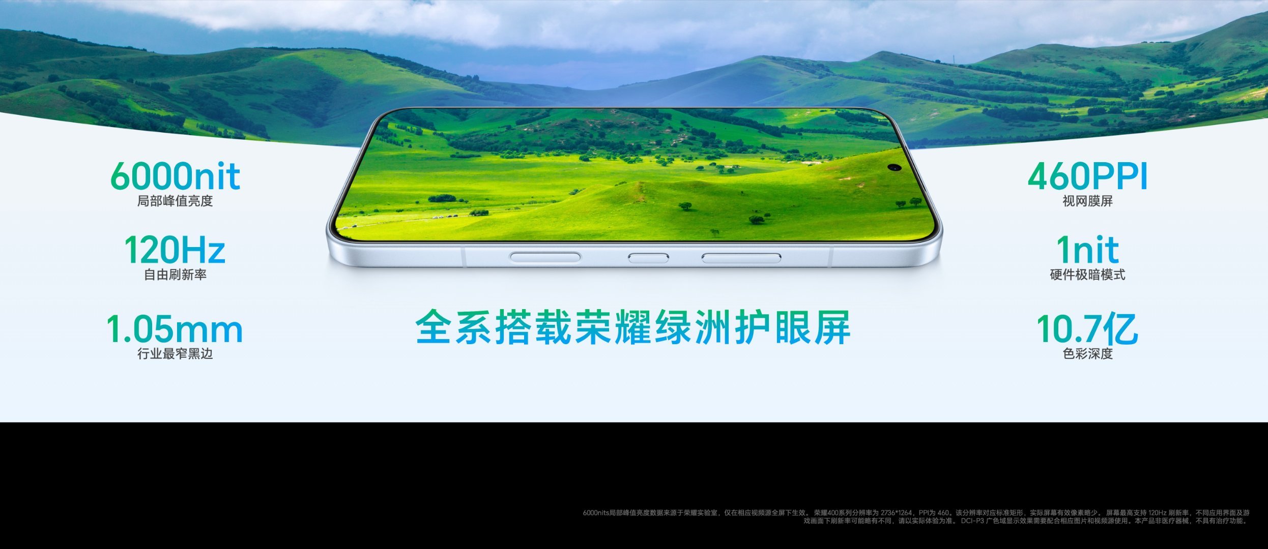 全系搭载绿洲护眼屏，6.55英寸2736×1264OLED直屏，支持1