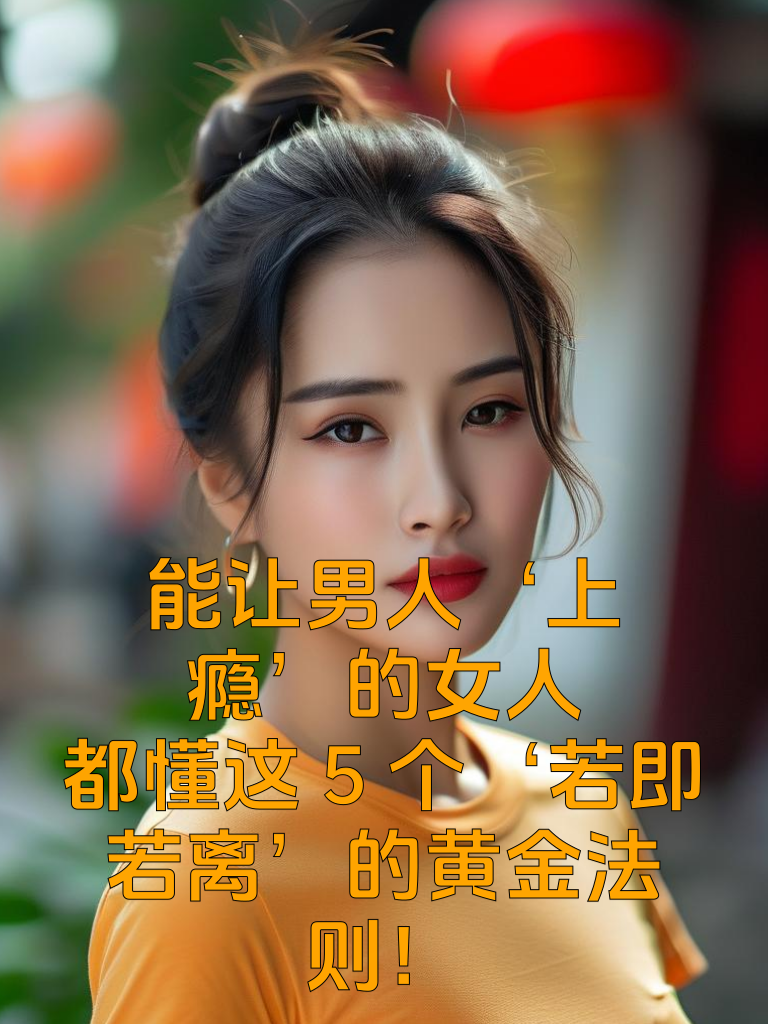 能让男人‘上瘾’的女人，都懂这5个‘若即若离’的黄金法则！