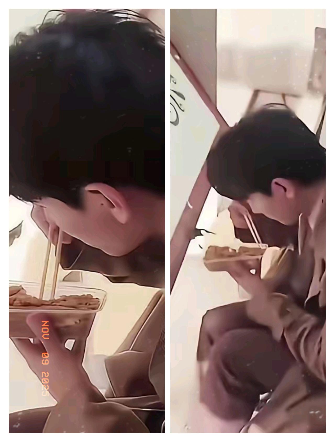 虐哭啦😭刷到他蹲在角落吃炒饭的照片，瞬间被戳中了哪有什么天生的星光熠熠，就