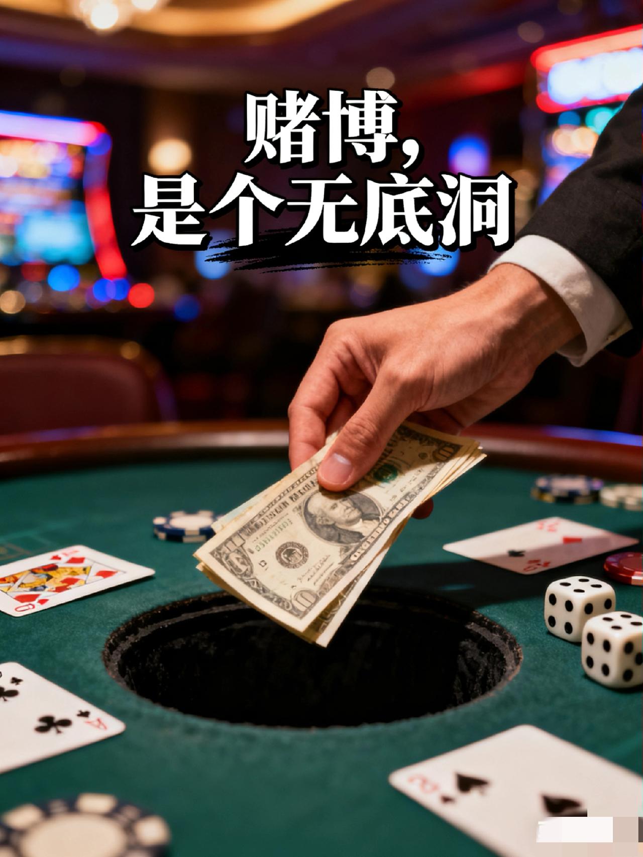 赌博是个无底洞。开始是想赚点闲钱，后来是想捞回本钱，最后连家底都填进去。