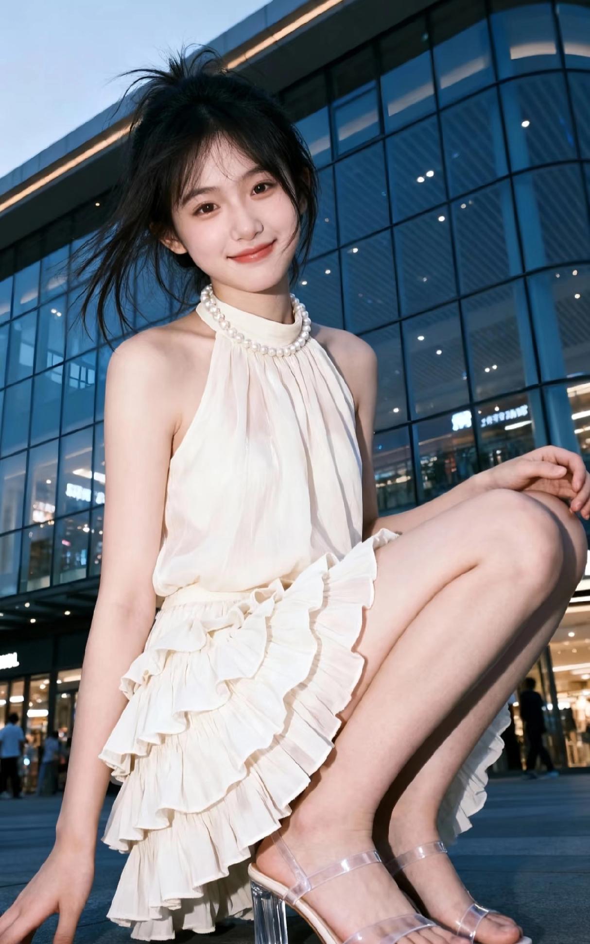 光之影轻纱拂面，笑语盈盈。