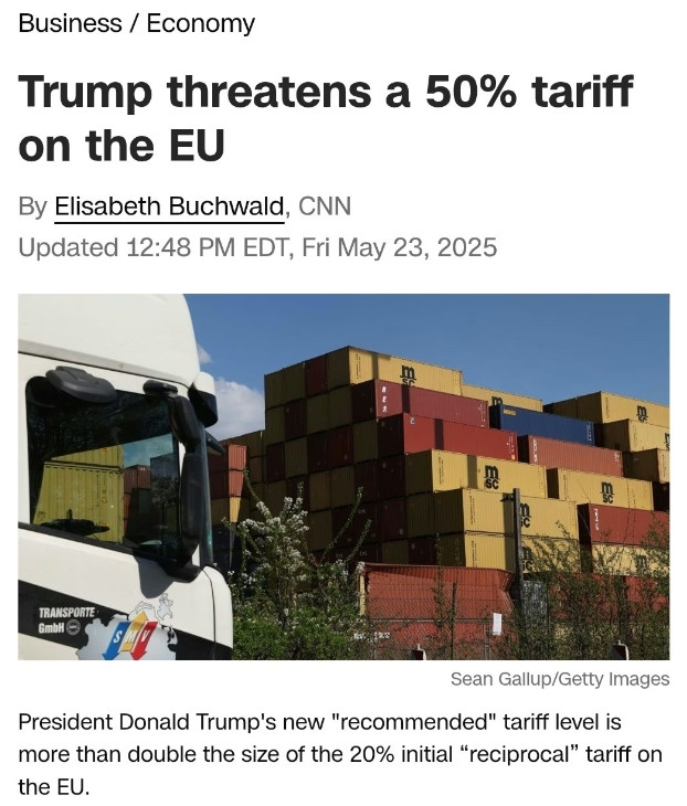 美国对欧盟征收50％的关税，欧盟该如何应对呢？有专家给出了建议，就看欧盟有没有胆