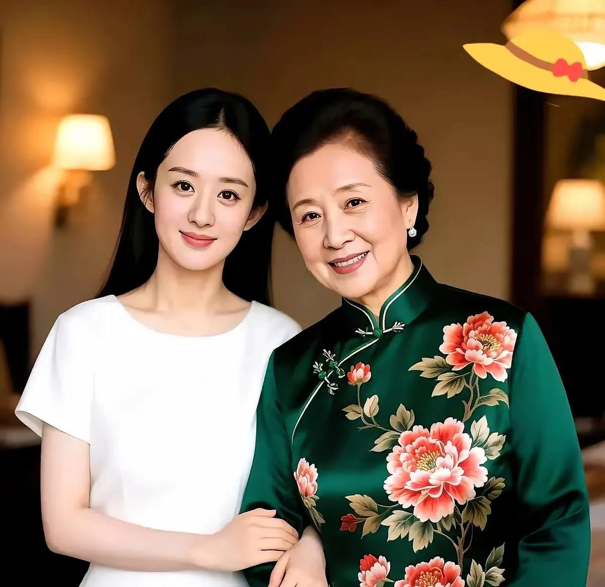 赵丽颖母女母亲节同框：优雅是时光的馈赠家人们，赵丽颖母亲节首晒母女合照，直接
