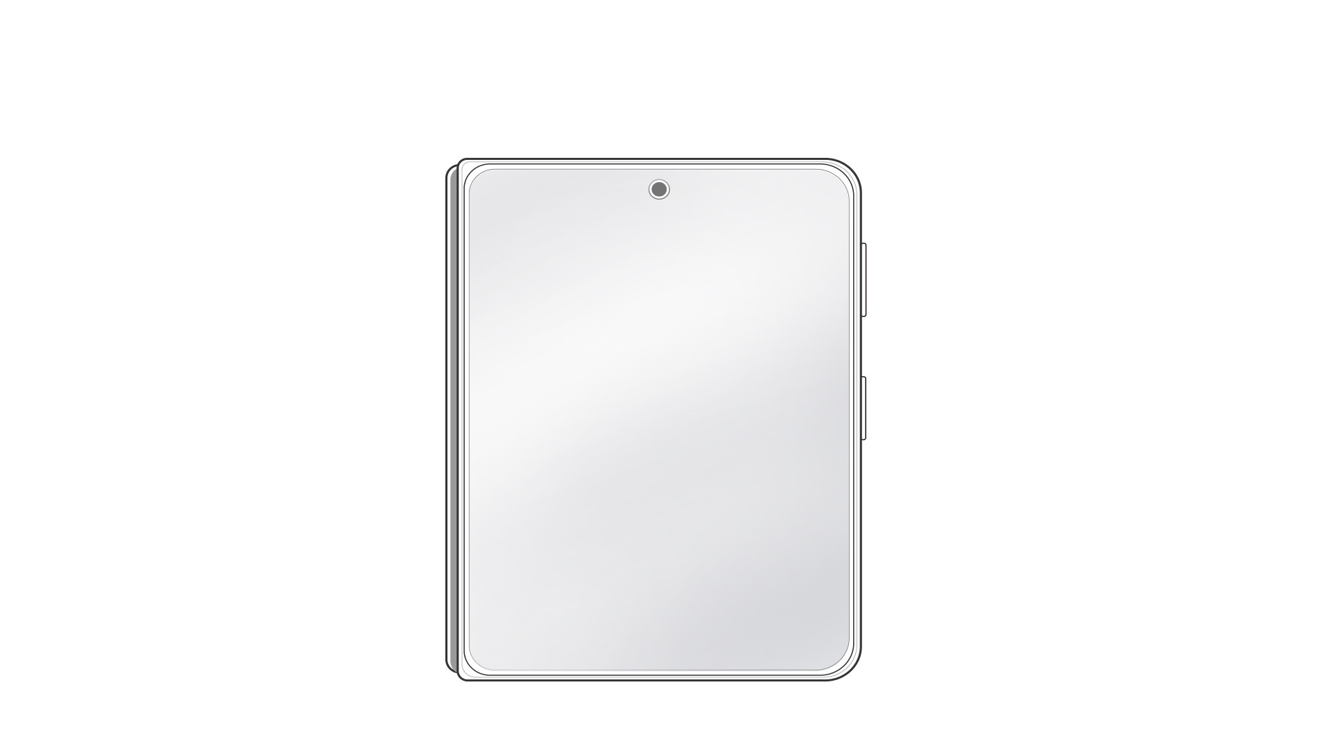 华为大阔折设计图曝光这款手机已经在网上传了很久了。PuraX当时推出了阔折叠这