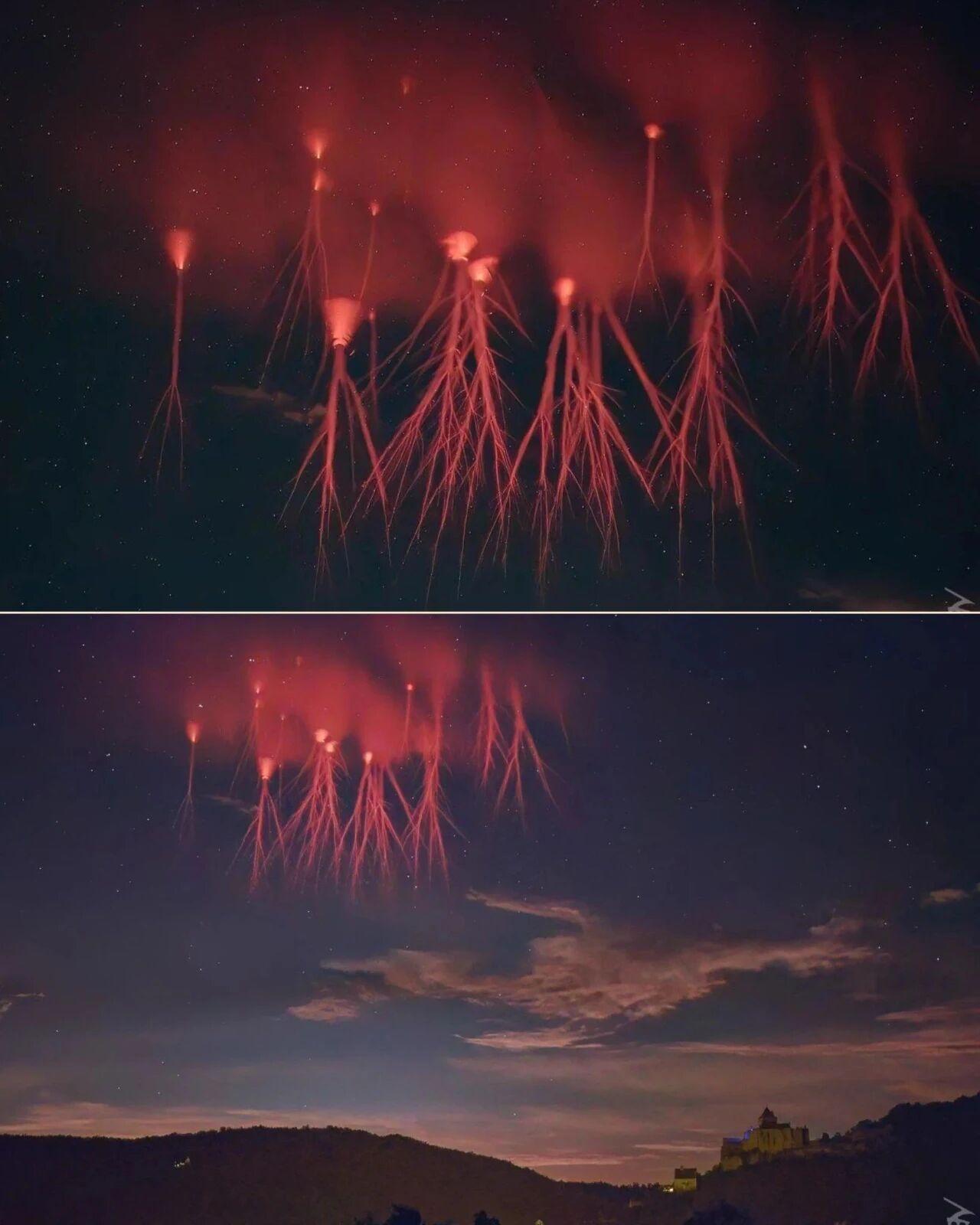 来涨涨见识，精灵闪电⚡️这是地球上最神秘的天氣現象之一……闪电魔闪电