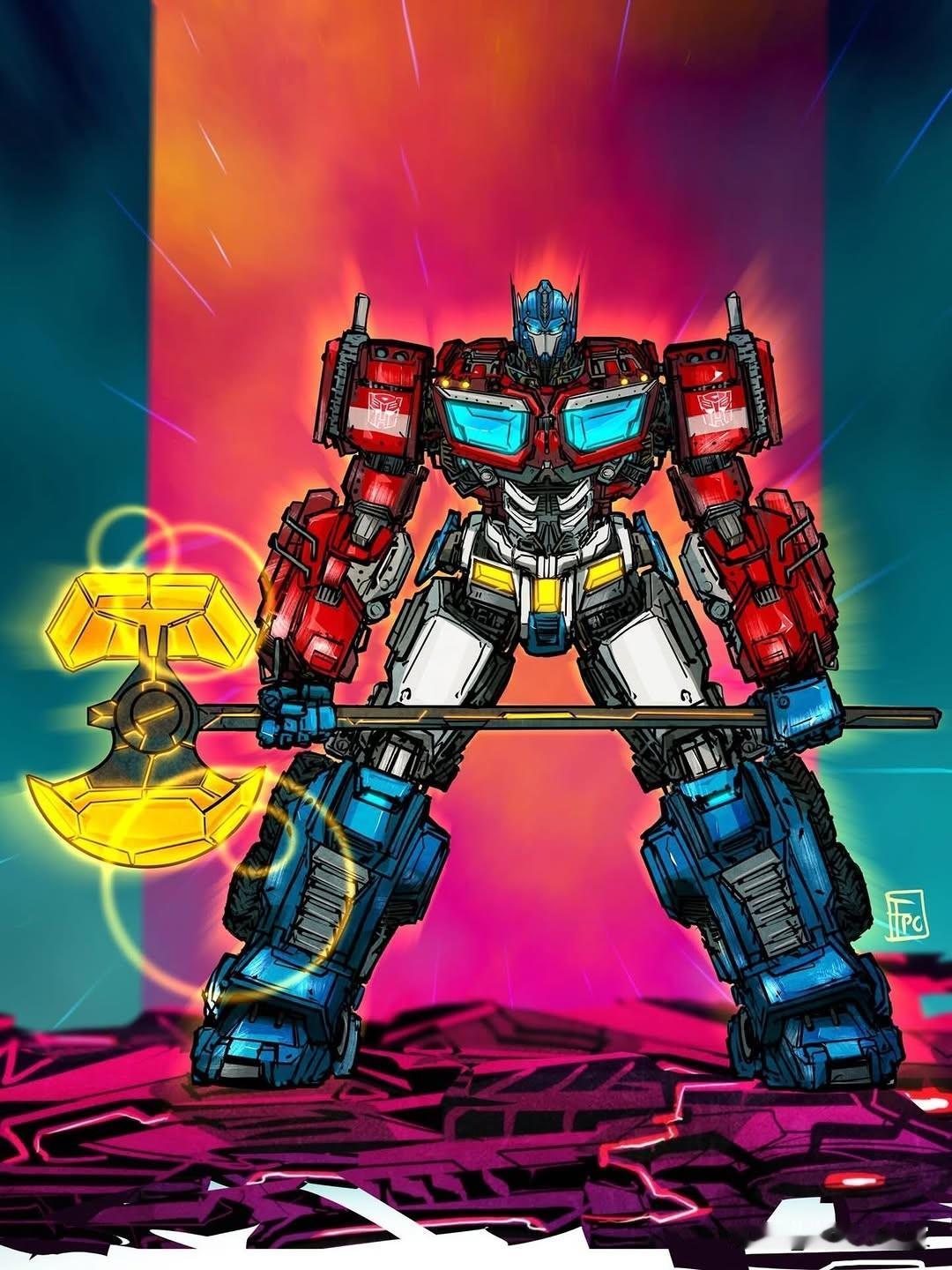 变形金刚擎天柱画师见frederic动漫二次元原画分享家卡通动画