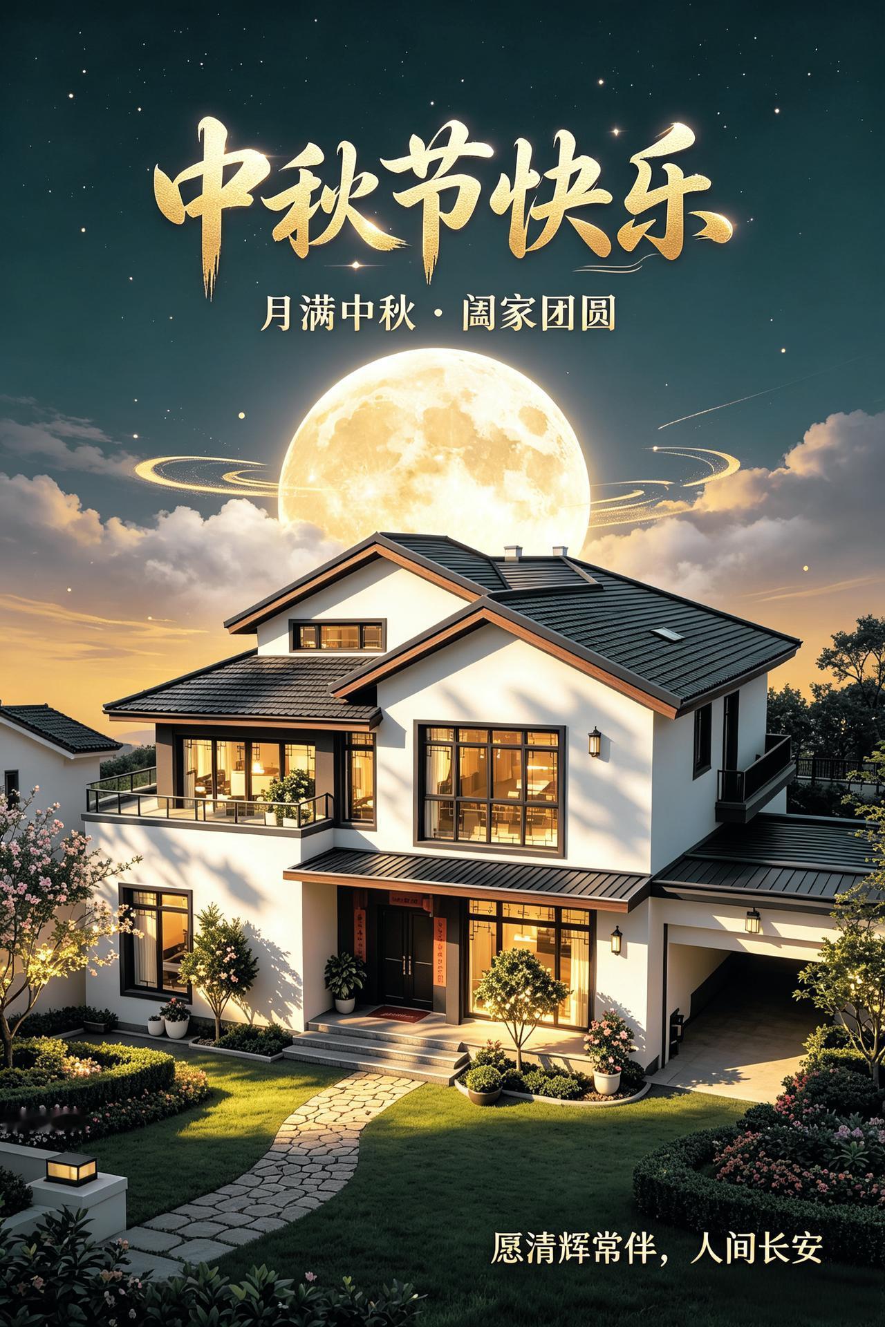 祝大家中秋节快乐！设计自建房祝大家中秋节快乐农村设计建房中秋节快乐