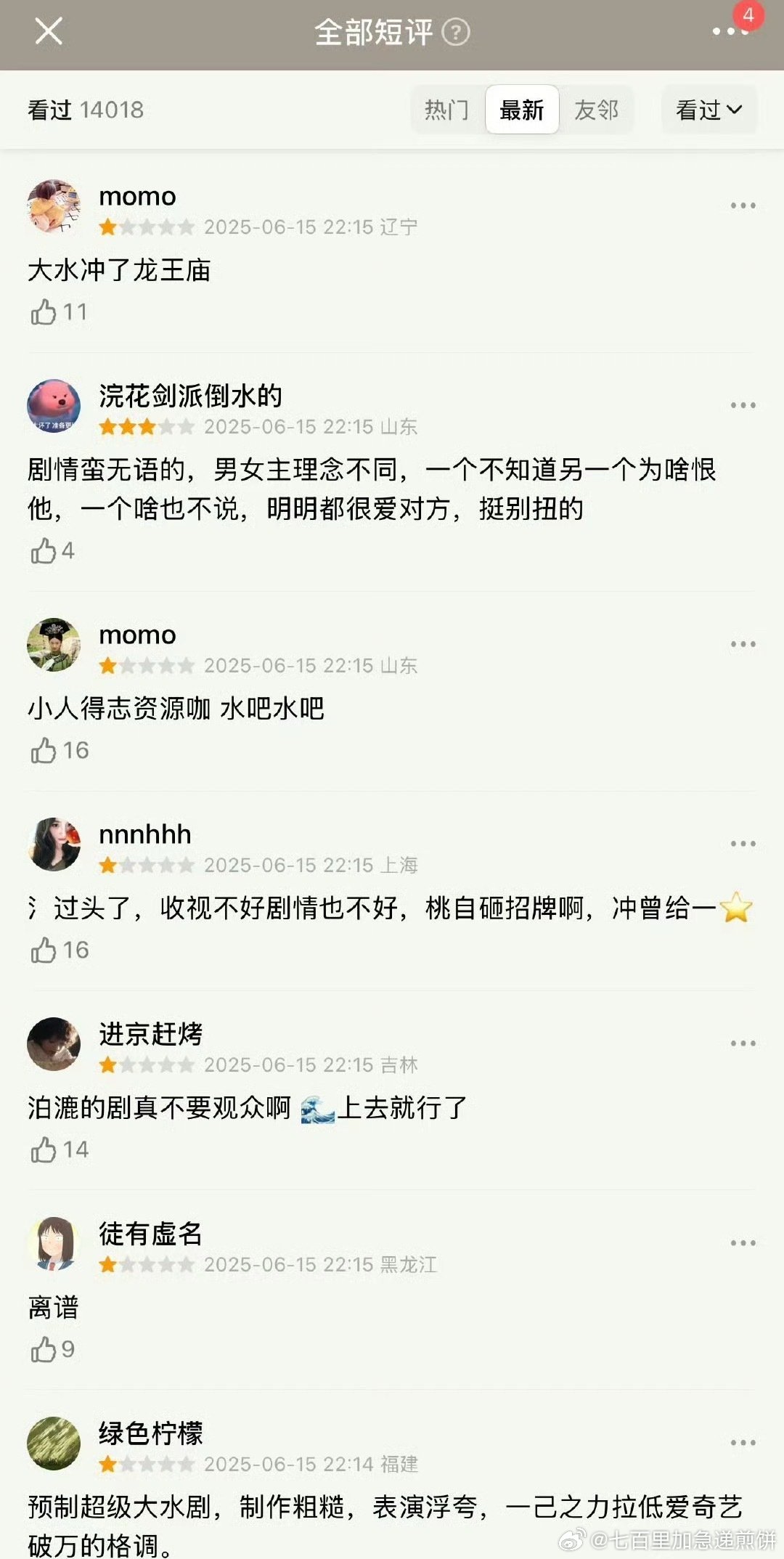 临江仙的db评论区被骂了（咋回事？​​​