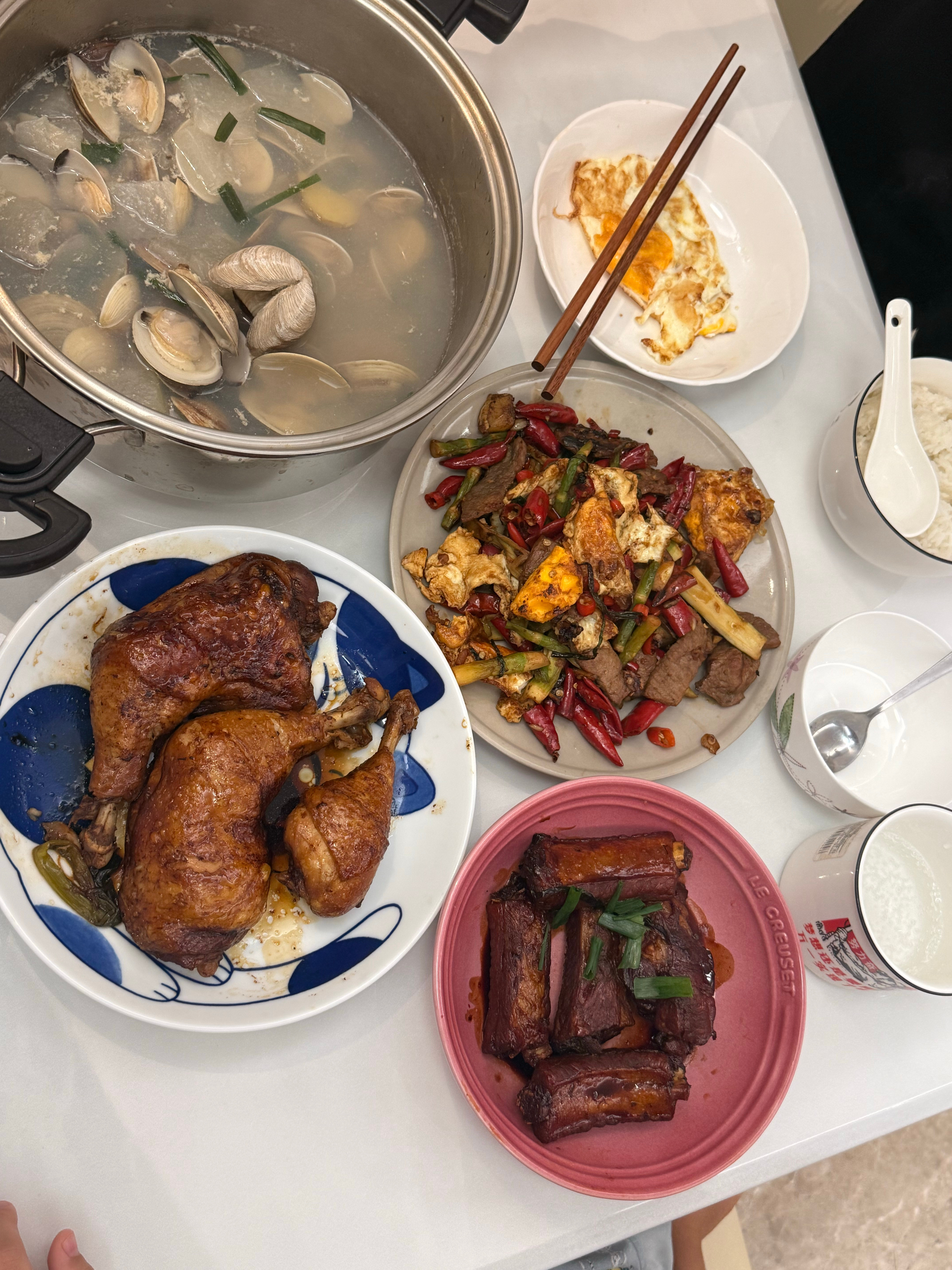 全部本人做的想做豉油鸡可惜不会斩鸡做了个鸡腿​​​
