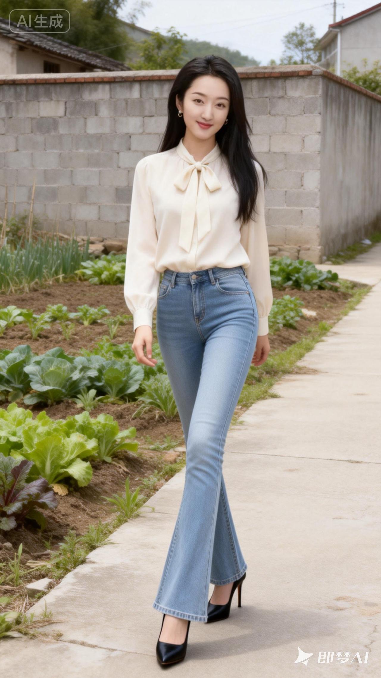 田园风穿搭指南，清新自然，百搭牛仔裤，轻松出街！