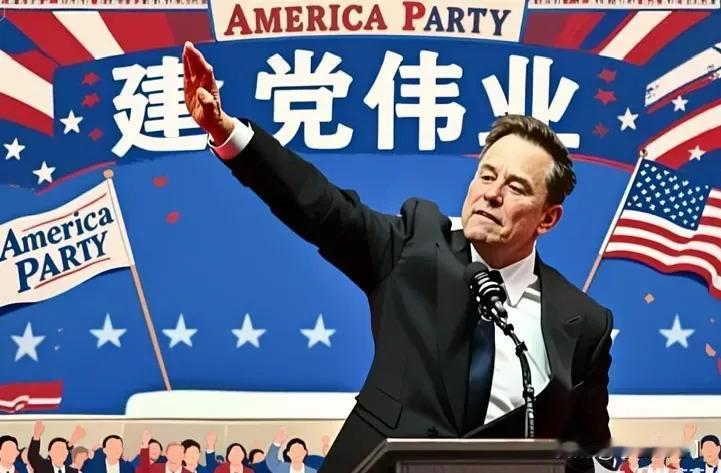 美国的“美国党”要翻天了！马斯克的脑壳就是好用！马斯克其实心理很清楚新党不可能