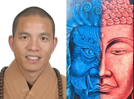 知道大家发现没有！新上任的少林寺住持印乐，就是典型的半魔半佛面相，虽然他在笑