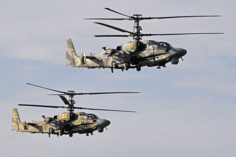 新一批Ka-52直升机移交给部队俄罗斯空天军航空团接收了一批全新的Ka-