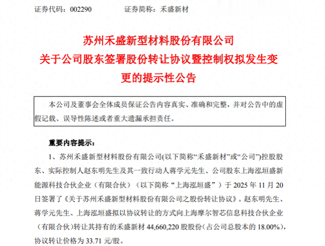 002290, 控制权将变更!