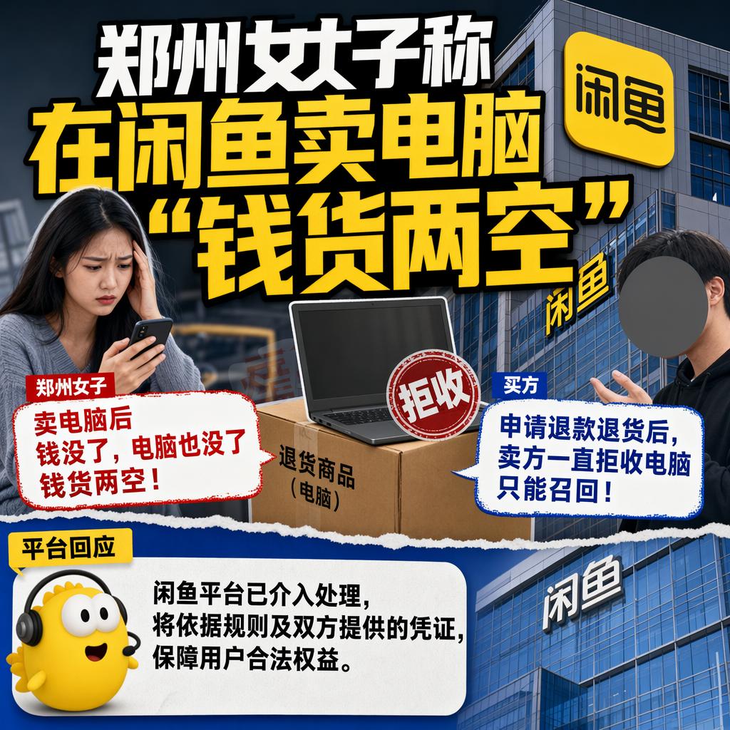 全新未拆封的电脑，卖出去后却变成钱货两空，你敢信？这不是段子，而是郑州于女士的