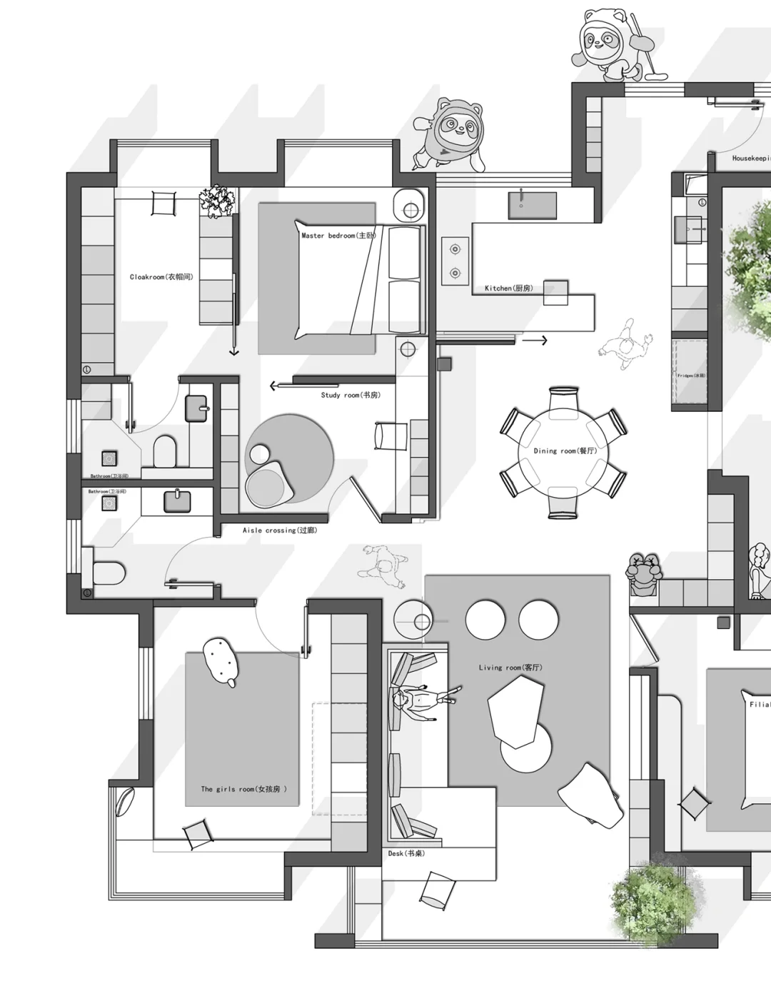 一个户型三个方案—原来卫生间也可以这样做