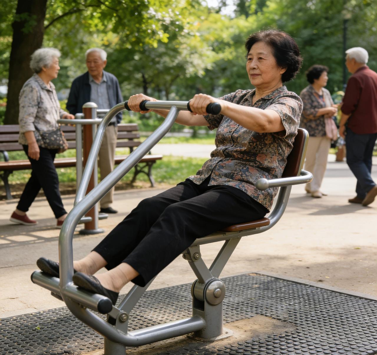 今天没啥事，在家待着闷得慌，我就拉着老伴，一起去市区公园溜达一圈。一进公