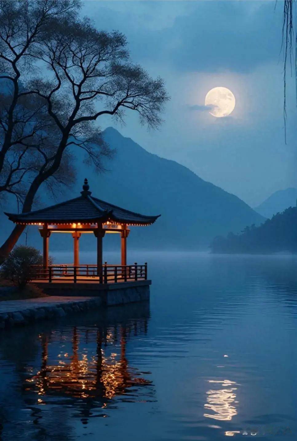 下联：风柔月色清。（图片来自网络）