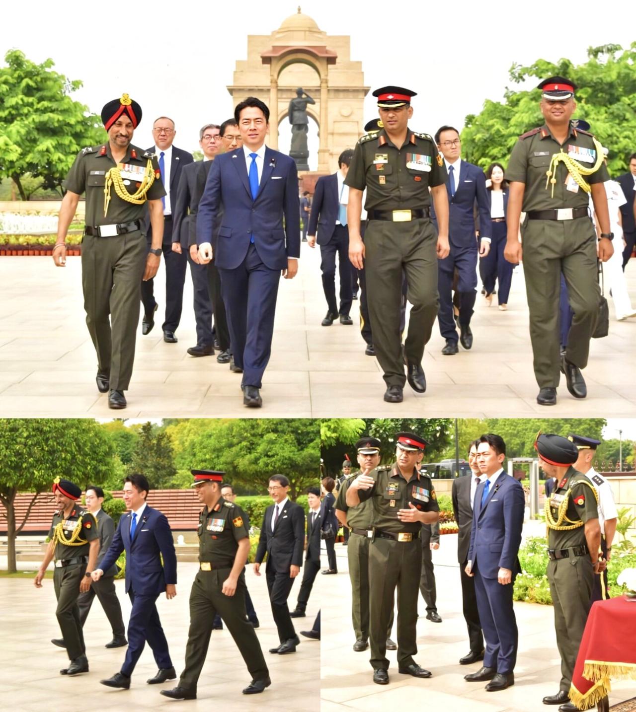 8月20日，日本防卫大臣小泉进次郎访问印度期间，专程前往新德里国家战争纪念碑献花