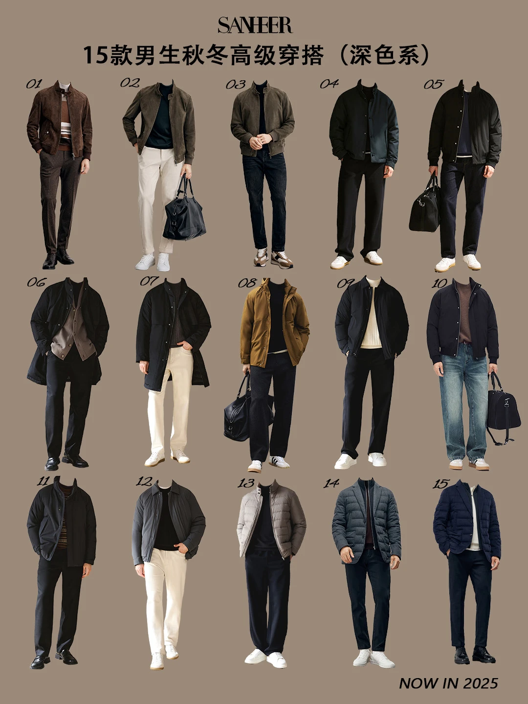 男生秋冬直接抄！15 套深色系穿搭公式帅炸